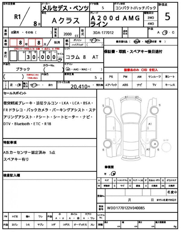 Ref:AUX-18963941 MERCEDES BENZ A-CLASS 2019 - Image 20
