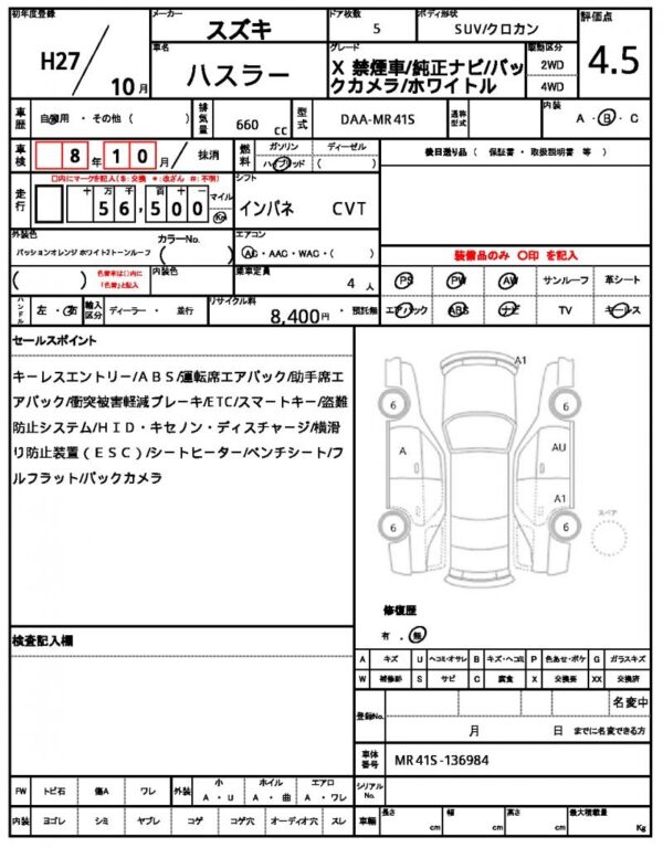 Ref:AUX-19053224 SUZUKI Hustle 2015 - Image 19