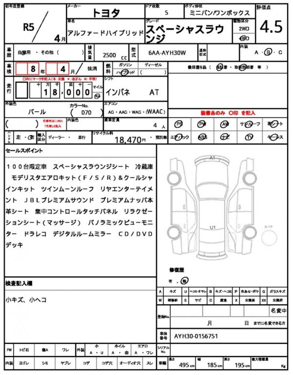 Ref:AUX-19070629 TOYOTA ALPHARD HYBRID 2023 - Image 21
