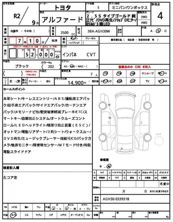 Ref:AUX-19071332 TOYOTA ALPHARD 2020 - Image 21