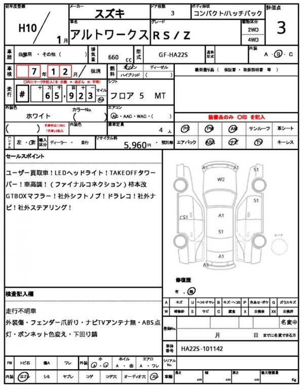 Ref:AUX-19157580 SUZUKI ALTO WORKS 1998 - Image 21