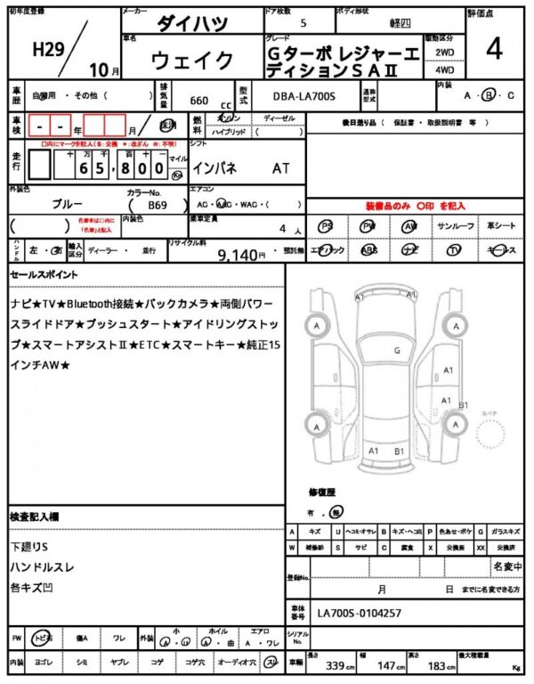 Ref:AUX-19168472 DAIHATSU WAKE 2017 - Image 21