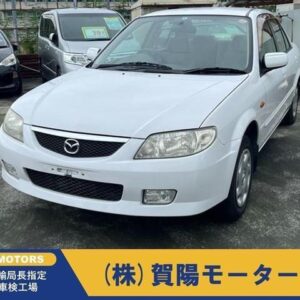 2002 Mazda Familia white gasoline used car Japan export