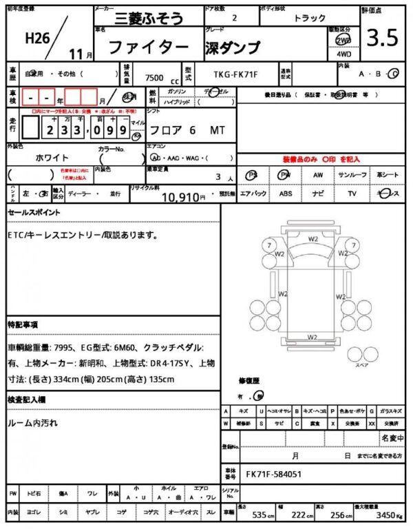 Ref:AUX-19199905 MITSUBISHI FUSO FIGHTER 2014 - Image 21
