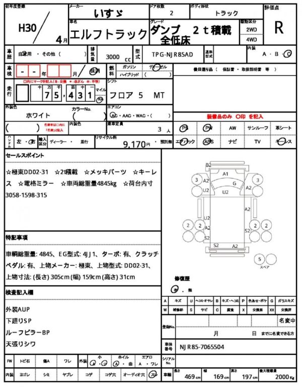 Ref:AUX-19303048 ISUZU ELF TRUCK 2018 - Image 21