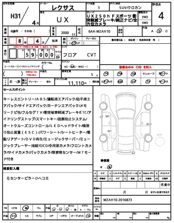 Ref:AUX-19319904 LEXUS UX 2019 - Image 20