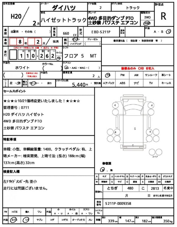 Ref:AUX-19353543 DAIHATSU HIJET TRUCK 2008 - Image 21
