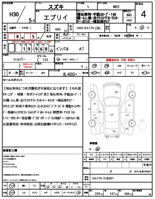 Ref:AUX-19368935 SUZUKI EVERY 2018 - Image 21