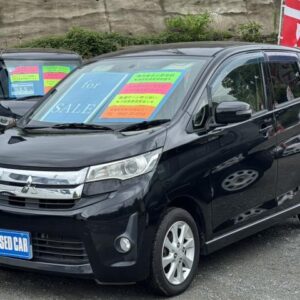 2014 Mitsubishi Ek Custom black gasoline used car Japan export