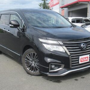 2016 Nissan Elgrand black gasoline used car Japan export