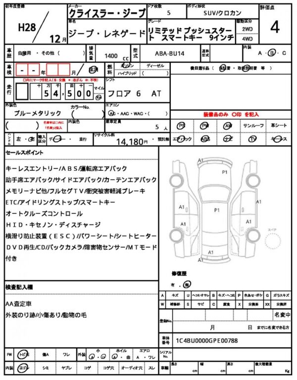 Ref:AUX-19381322 CHRYSLER JEEP JEEP RENEGADE 2016 - Image 21