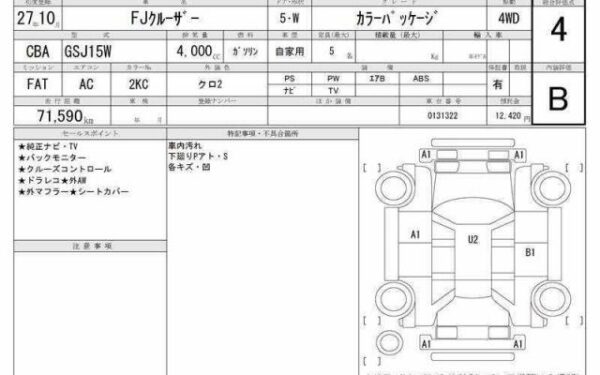 Ref:AUX-19394630 TOYOTA FJ CRUISER 2015 - Image 6