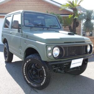 1998 Suzuki Jimny green gasoline used car Japan export
