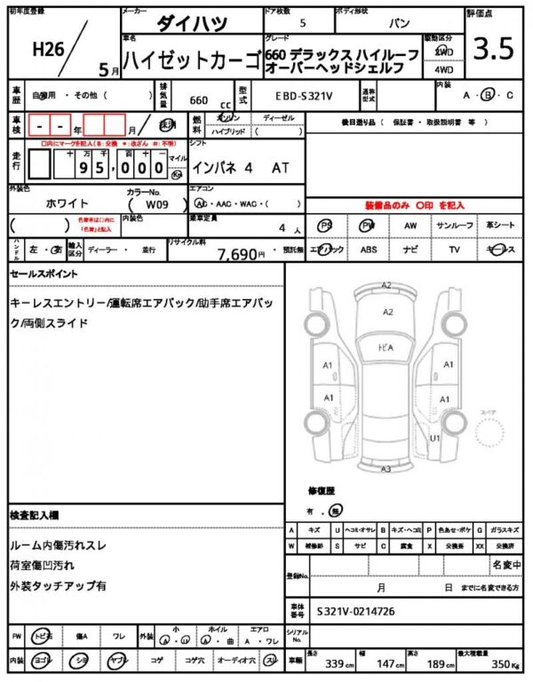 Ref:AUX-19415862 DAIHATSU HIJET CARGO 2014 - Image 21