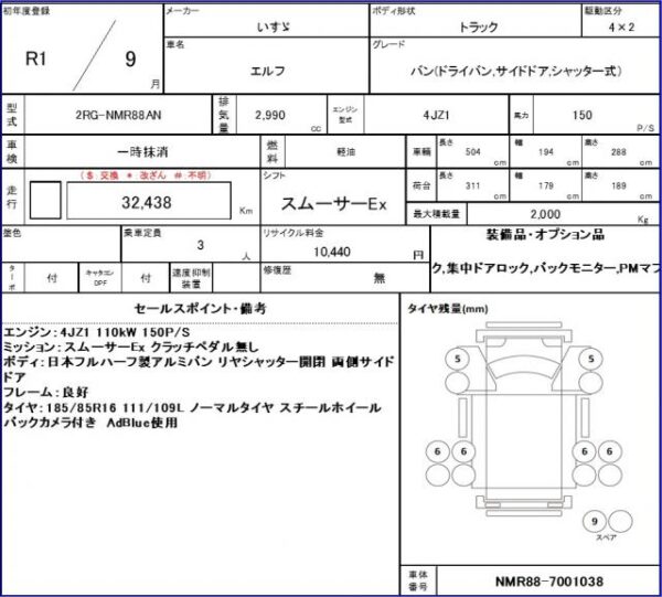 Ref:AUX-19433864 ISUZU ELF TRUCK 2019 - Image 12