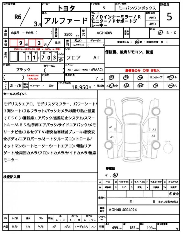 Ref:AUX-19441151 TOYOTA ALPHARD 2024 - Image 21