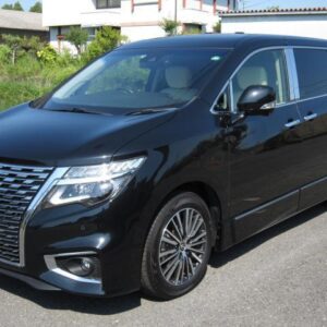 2023 Nissan Elgrand black gasoline used car Japan export