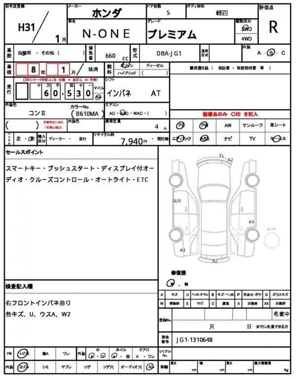 Ref:AUX-19449586 HONDA N-ONE 2019 - Image 21
