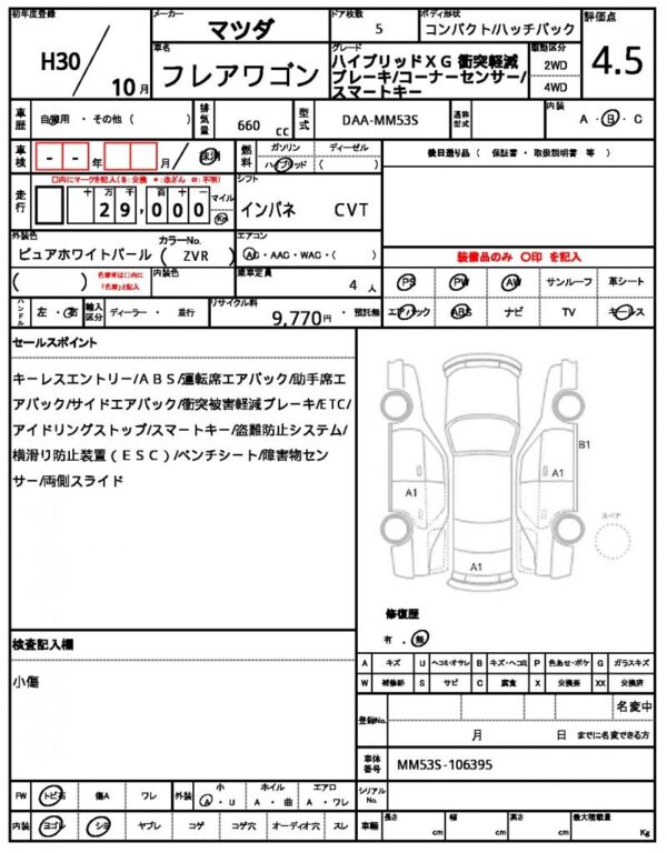 Ref:AUX-19458484 MAZDA FLAIR WAGON 2018 - Image 21