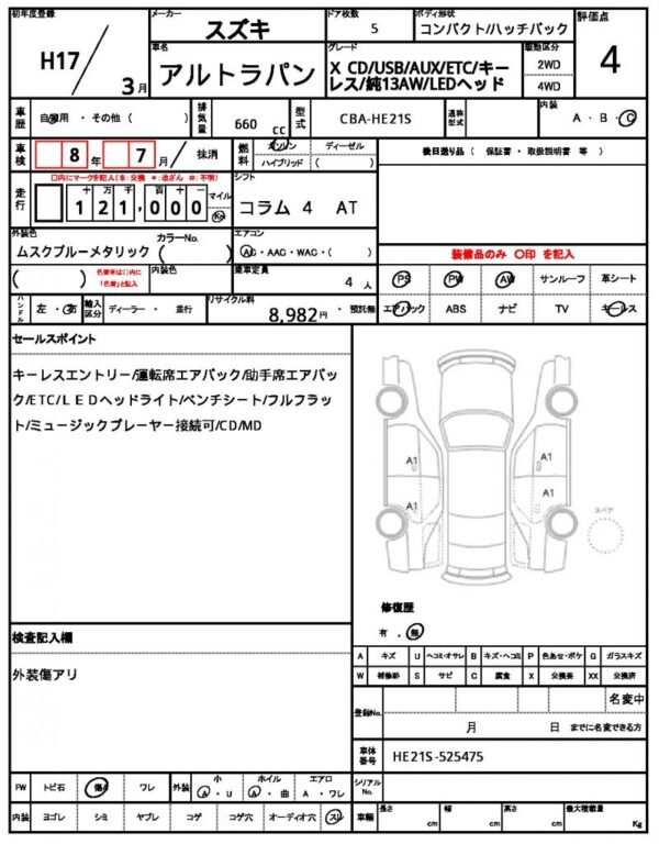 Ref:AUX-19489368 SUZUKI ALTO LAPIN 2005 - Image 21