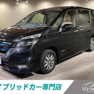 2018 Nissan Serena black hybrid used car Japan export