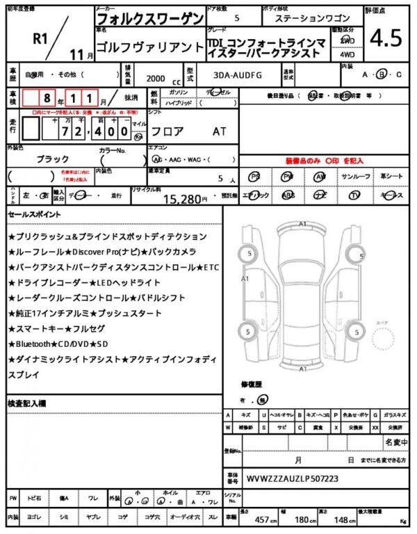Ref:AUX-19537853 VOLKSWAGEN GOLF VARIANT 2019 - Image 21