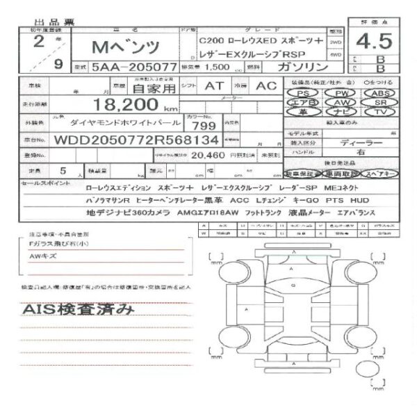 Ref:AUX-19541318 MERCEDES BENZ C-CLASS 2020 - Image 11