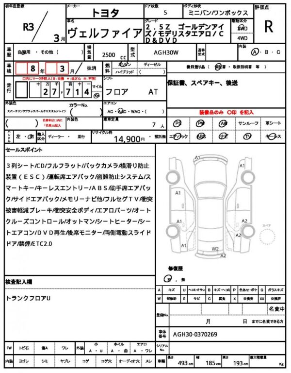 Ref:AUX-19564109 TOYOTA VELLFIRE 2021 - Image 21