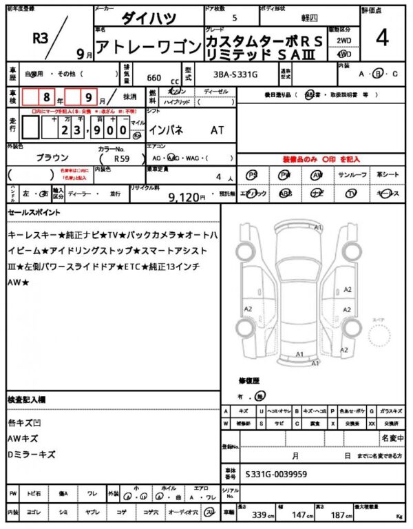 Ref:AUX-19568795 DAIHATSU ATRAI WAGON 2021 - Image 21