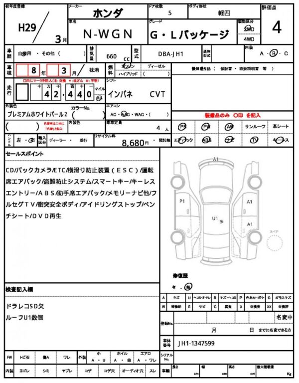 Ref:AUX-19594850 HONDA N-WGN 2017 - Image 20