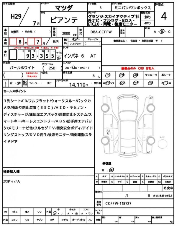 Ref:AUX-19609849 MAZDA BIANTE 2017 - Image 20