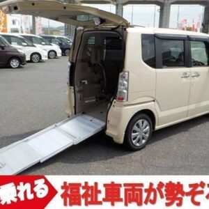 2015 Honda N-Box Plus yellow gasoline used car Japan export