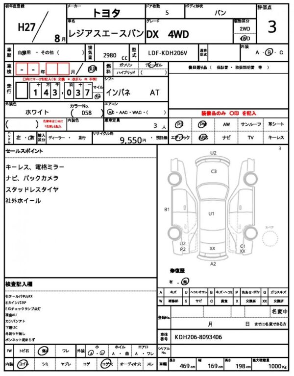 Ref:AUX-19644625 TOYOTA REGIUS ACE VAN 2015 - Image 5