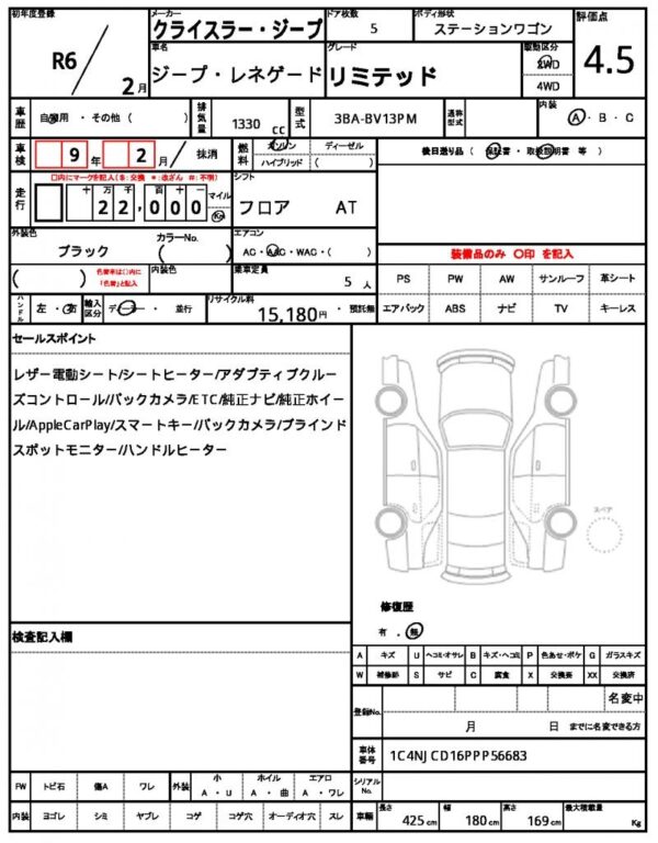 Ref:AUX-19644762 CHRYSLER JEEP JEEP RENEGADE 2024 - Image 9