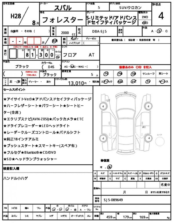 Ref:AUX-19644814 SUBARU FORESTER 2016 - Image 21