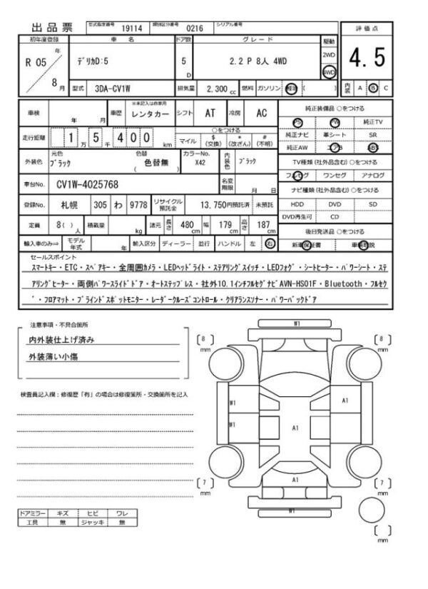 Ref:AUX-19648717 MITSUBISHI DELICA D:5 2023 - Image 21