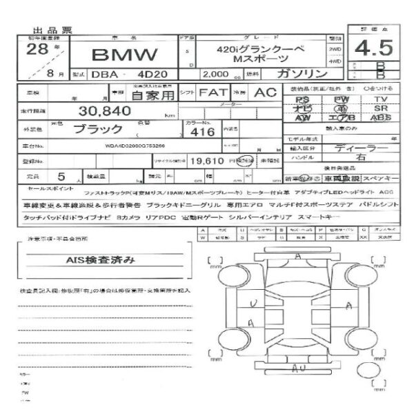 Ref:AUX-19652386 BMW 4 SERIES 2016 - Image 11