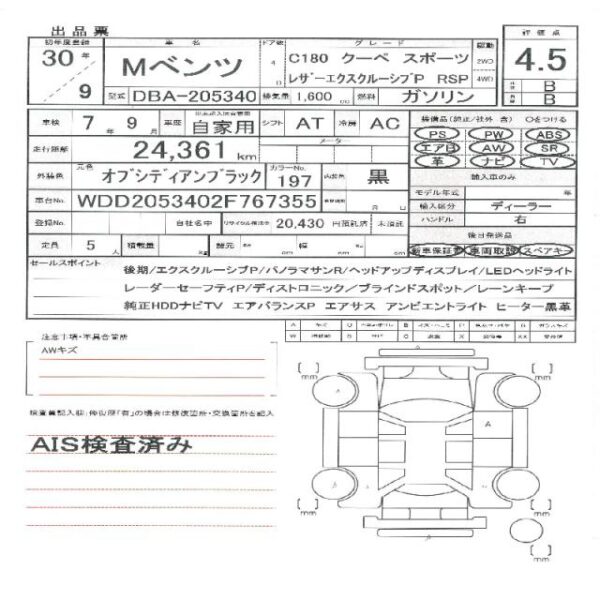 Ref:AUX-19652392 MERCEDES BENZ C-CLASS 2018 - Image 11