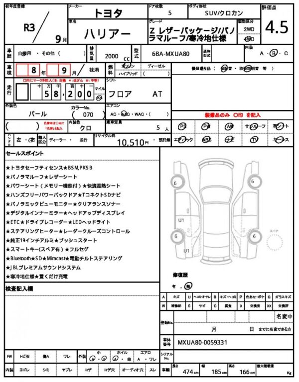 Ref:AUX-19660005 TOYOTA HARRIER 2021 - Image 21