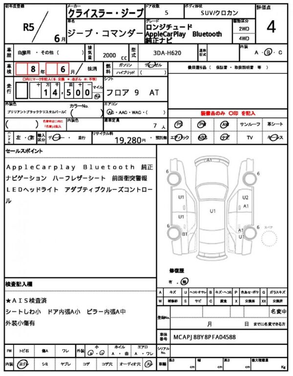 Ref:AUX-19661557 CHRYSLER JEEP JEEP COMMANDER 2023 - Image 18
