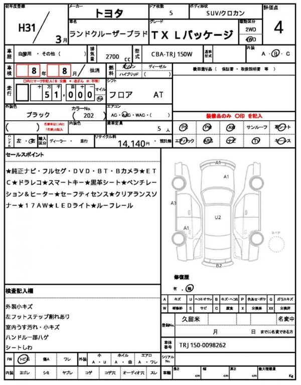 Ref:AUX-19671984 TOYOTA LAND CRUISER PRADO 2019 - Image 21