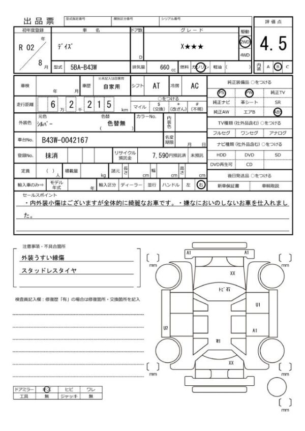 Ref:AUX-19672083 NISSAN DAYZ 2020 - Image 20