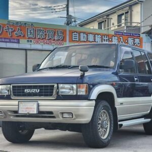 1998 Isuzu Bighorn blue gasoline used car Japan export