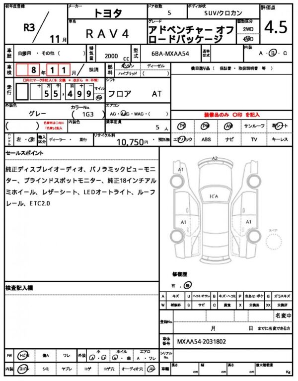 Ref:AUX-19677084 TOYOTA RAV4 2021 - Image 7