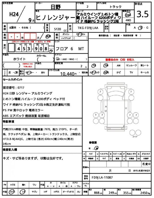 Ref:AUX-19677134 HINO HINO RANGER 2012 - Image 21