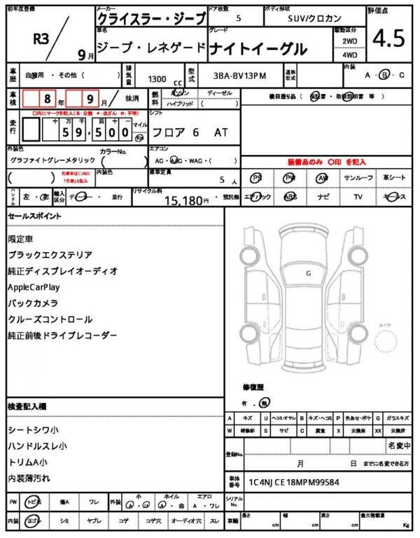 Ref:AUX-19692640 CHRYSLER JEEP JEEP RENEGADE 2021 - Image 21