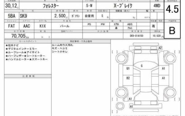 Ref:AUX-19692900 SUBARU FORESTER 2018 - Image 6