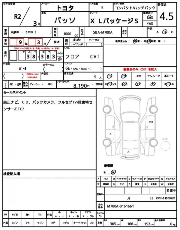 Ref:AUX-19696705 TOYOTA PASSO 2020 - Image 18