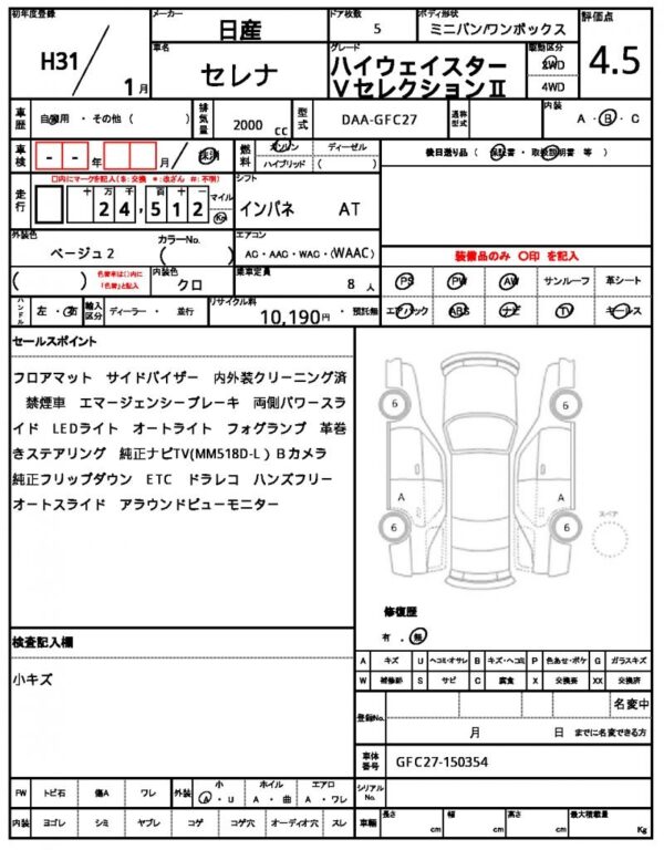 Ref:AUX-19707739 NISSAN SERENA 2019 - Image 10