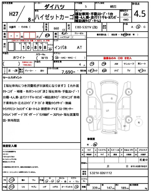 Ref:AUX-19712722 DAIHATSU HIJET CARGO 2015 - Image 21
